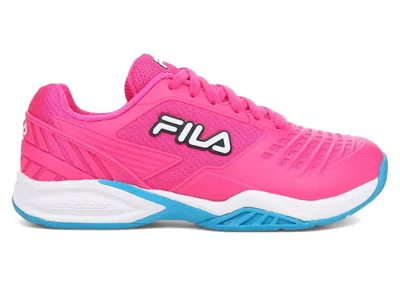 Pre-owned Fila Axilus 2 Energized (women's) Sneakers In Pink Glo/white/hawaiian Ocean