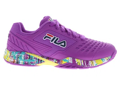 Pre-owned Fila Axilus 2 Energized (women's) Sneakers In Purple/white/yellow
