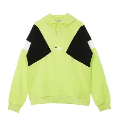 Fila Bade Men's Lightweight Hooded Sweatshirt Sharp Green/black/bright White In Multi