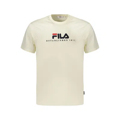 Fila Beige Cotton Men's T-shirt In White