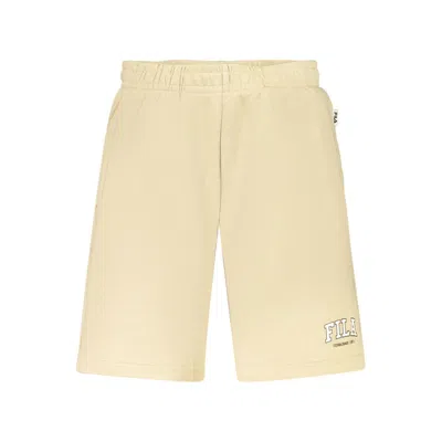 Fila Beige Cotton Mens Short In Neutral