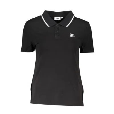 FILA BLACK COTTON POLO SHIRT