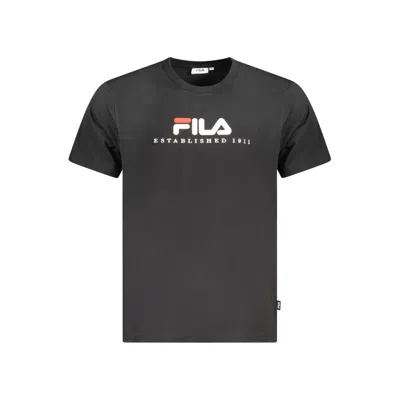 FILA BLACK COTTON UNISEX T-SHIRT