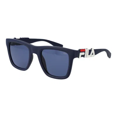 Fila Blue Plastic Sunglasses In Black