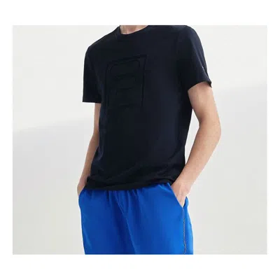 Fila Box Printing Short Sleeve Blue In Black