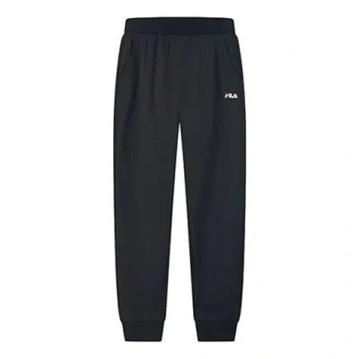 Fila Breathable Casual Trousers Loose Sports Trousers Blue In Black