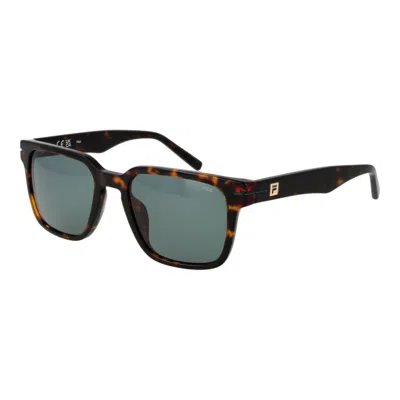 Fila Brown Cellulose Acetate Sunglasses In Green