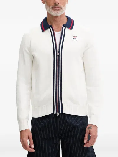 Fila Carraia Logo-patch Zip-up Cardigan In White