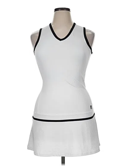 Pre-owned Fila Casual Dress In White