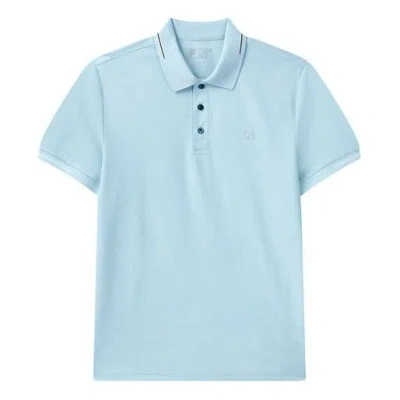 Fila Casual Single Color Short Sleeve Poloshirt Men's Blue