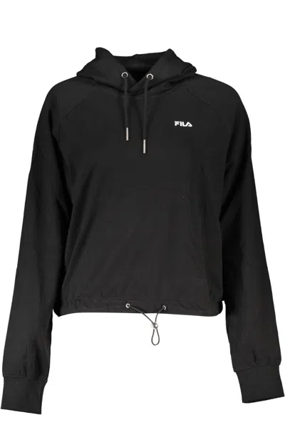 Fila Chic Long-sleeved Hoodie With Embroide Women's Logo In Black