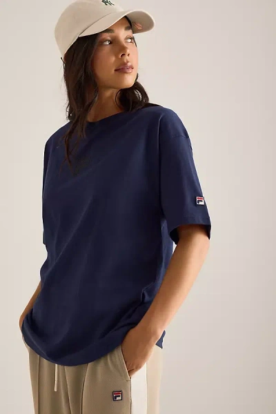 Fila Cinzia Boyfriend T-shirt In Blue