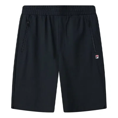 Fila Classic Knit Casual Shorts Blue In Black