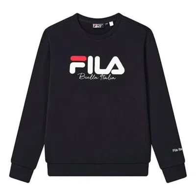 Fila Classic Logo Crew Sweater 'black White'