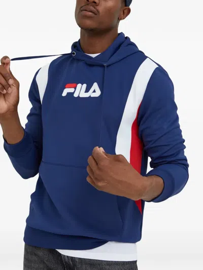 Fila Colourblock Hoodie In Blue