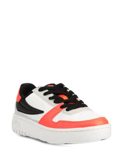 Fila Kids' Colour-block Sneakers In White