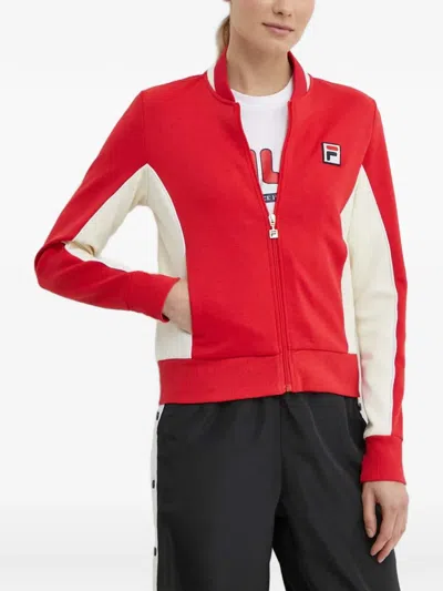 Fila Colourblock Zip Sweatshirt In Red