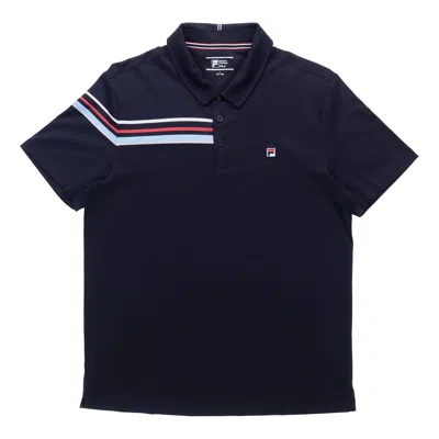 Fila Contrast Colors Stripessport Casual Short Sleeve Poloshirt Men S Blue