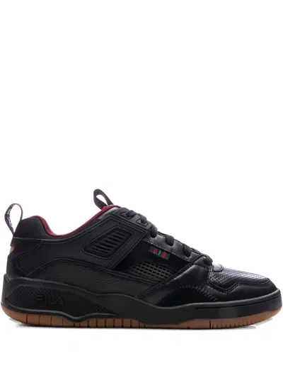 Fila Corda Lux Perforated Sneakers In Black