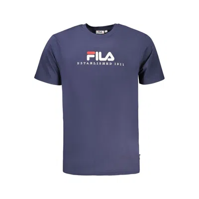 Fila Cotton Men's T-shirt In Blue