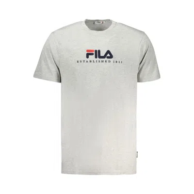 Fila Gray Cotton Men T-shirt In White