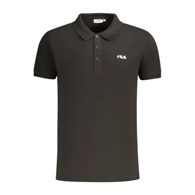 Fila Cotton Polo Men's Shirt In Black