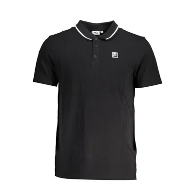 Fila Cotton Polo Men's Shirt In Black