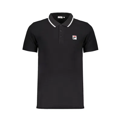Fila Cotton Polo Men's Shirt In Black