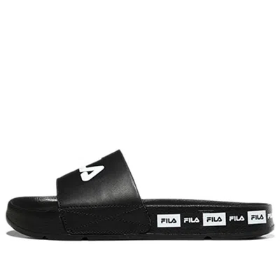 Fila Cozy Lightweight Thick Sole Unisex Black Korean Version Slippers