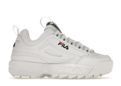 Pre-owned Fila Disruptor 2 Navy Red (women's) Sneakers In White/ Navy Blue/ Red