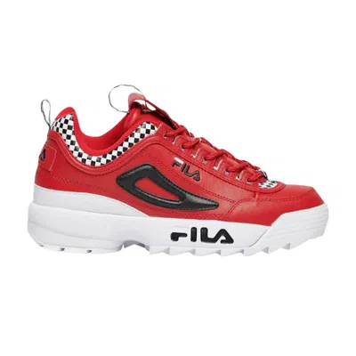 Pre-owned Fila Disruptor 2 Premium Rt 'checker' In Red