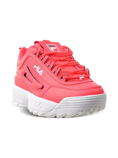 Fila Kids' Disruptor Ii Logo Reveal "pink/white" Sneakers
