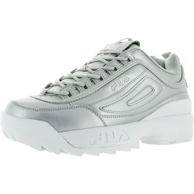 Fila Disruptor Ii Premium Womens Faux Leather Chunky Sneakers In Multi