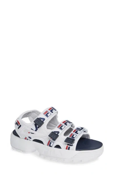 Fila Disruptor Sandal In White