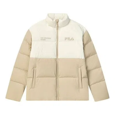 Fila Down Jacket 'beige White' In Multi