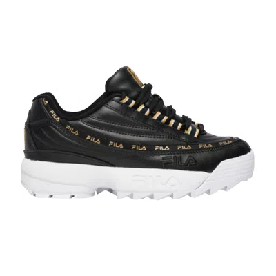 Pre-owned Fila Dragster 97 X  Disruptor 2 Kids 'black Metallic Gold' | Kid's Size 7