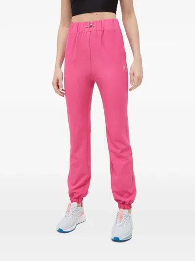 Fila Drawstring Cuffed Trousers In Pink
