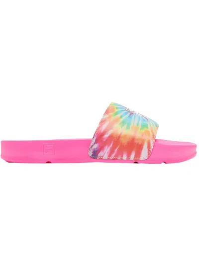 Fila Drifter Tie Dye Womens Faux Leather Footbed Slide Sandals In Multi