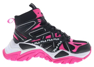 Pre-owned Fila Electrove 2 High (women's) Sneakers In Black/pink/white