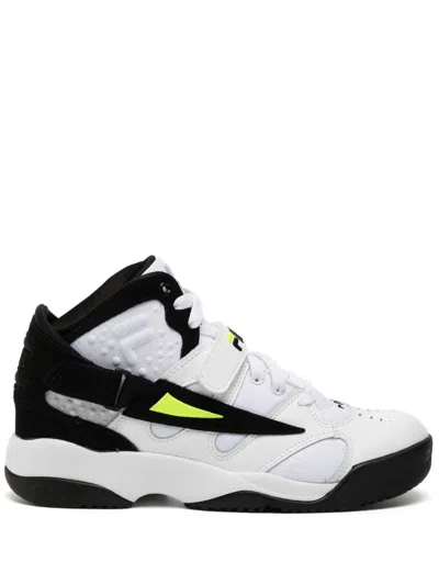 Fila Embroidered-logo High-top Sneakers In Black