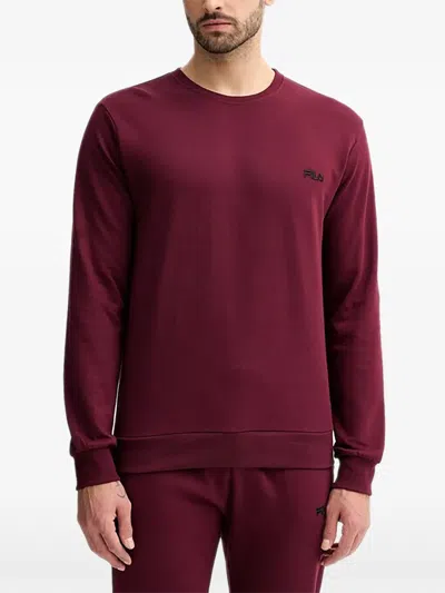 Fila Embroidered-logo Tracksuit In Red