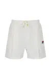 Fila Eusebio Logo-patch Drawstring Track Shorts In White