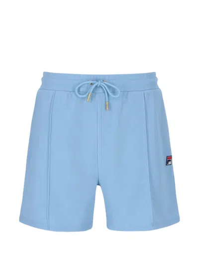 Fila Eusebio Logo-patch Track Shorts In Blue