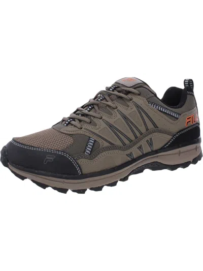 Fila Evergrand Tr Mens Hiking Sneakers Trail Running Shoes In Grey