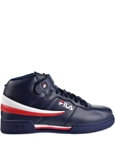 Fila F-13v Mid "navy/white/red" Sneakers In Blue