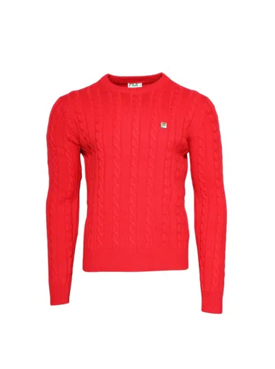 Fila + F+ Cable Knit Crewneck Sweater