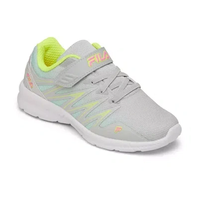 Fila Fantom 8 Strap Little Kid Girls Running Shoes In Gray