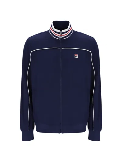 Fila Federico Striped-collar Track Jacket In Blue
