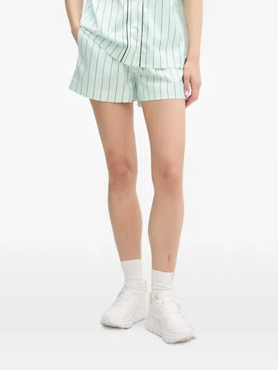 Fila Fiesole Pinstripe-print Shorts In Blue