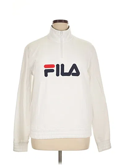 Pre-owned Fila Fleece Jacket In White
